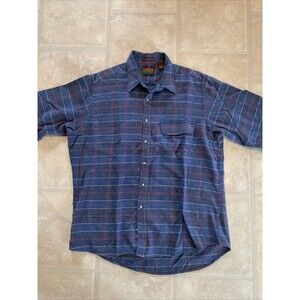 Vintage Men’s Oakton Shirt Size XL Plaid Button Flannel Long Sleeve